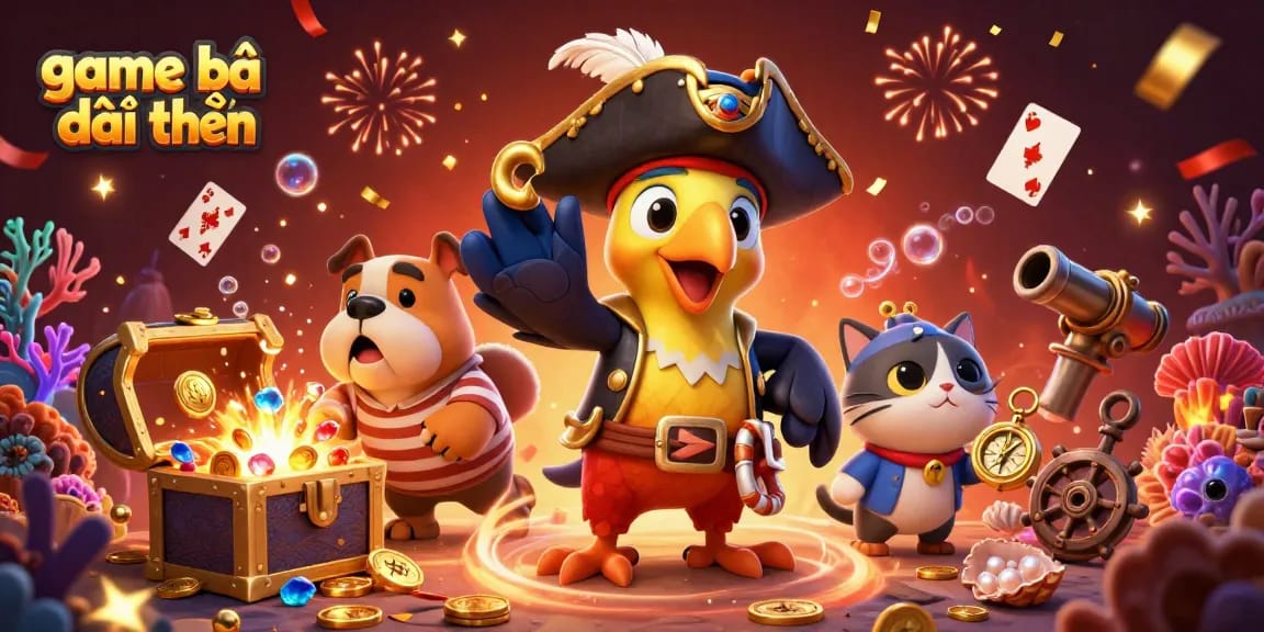 Engage in thrilling game bài đổi thưởng action with pirate characters and undersea treasures.