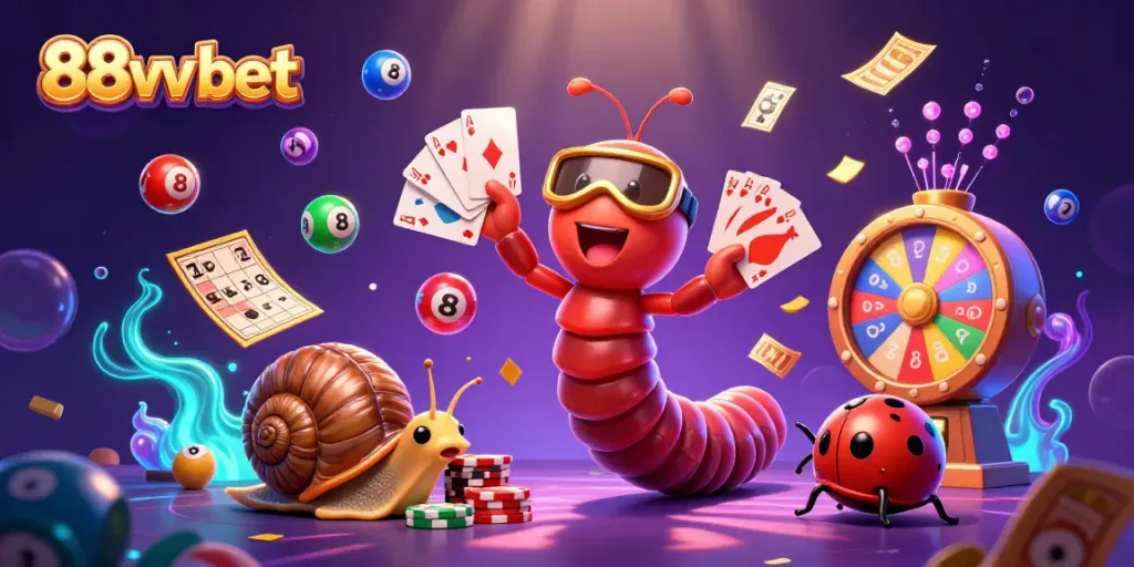 Experience thrilling games with the vibrant atmosphere of 88vv bet featuring fun characters and colorful elements.