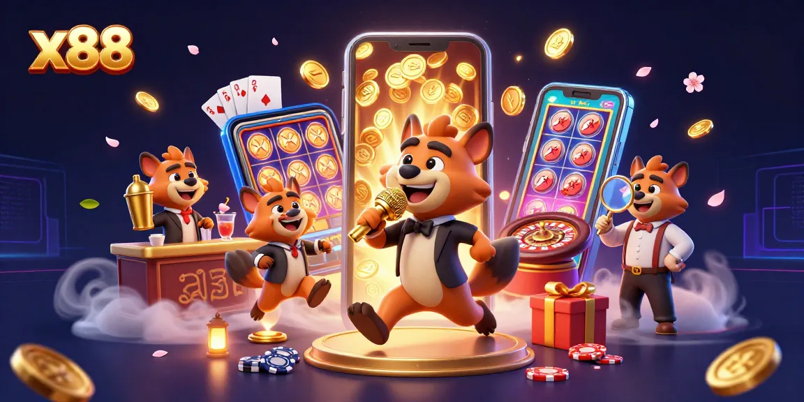 x88 offers an engaging casino experience with hyenas delivering comedy while playing slots.