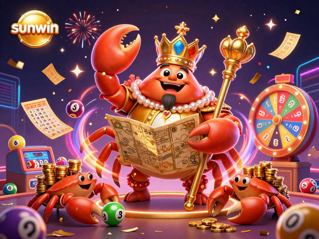 Join the fun at sunwin's magical casino as the golden crab emperor commands excitement and treasure!