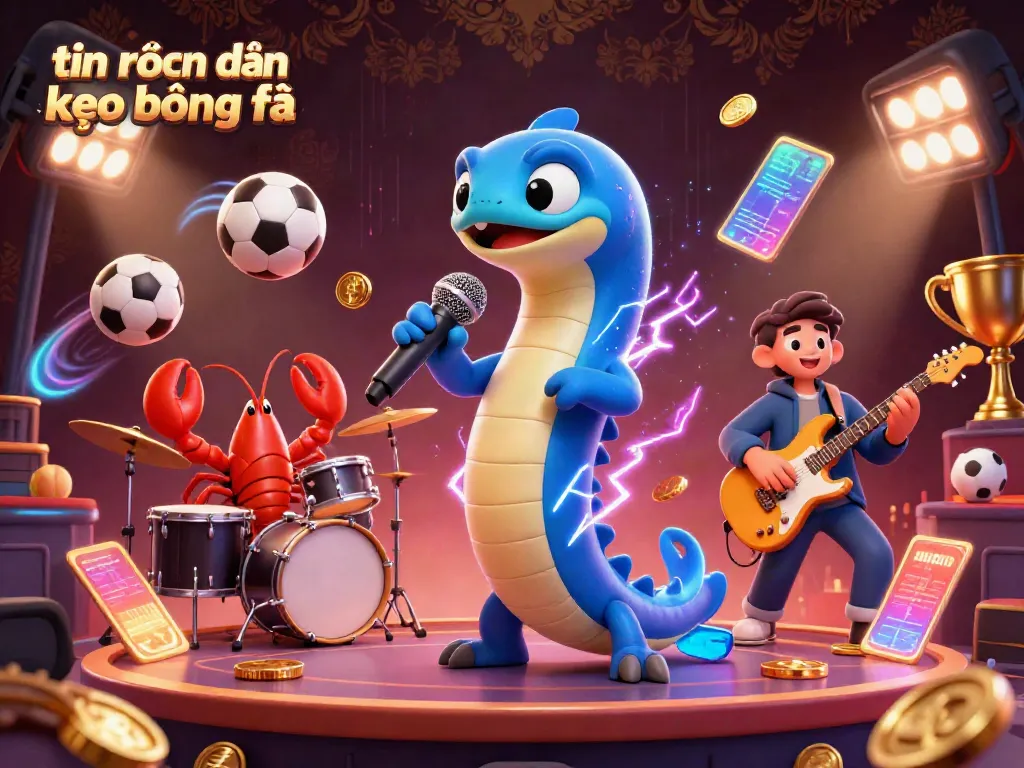 Dynamic scene of electric eel DJ with lobster and seahorse in underwater casino, showcasing tin nhận định kèo bóng đá.