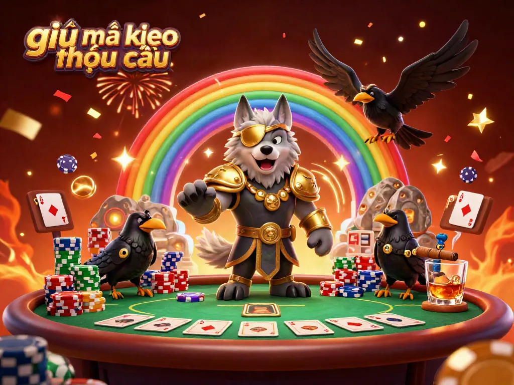 Engage with giải mã kèo nhà cái in this dynamic 3D casino scene filled with poker excitement.
