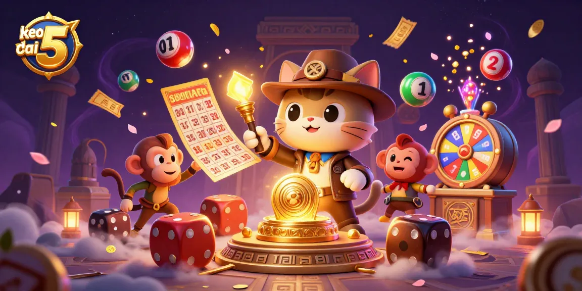 Experience the excitement of *keo nha cai 5* through dynamic gambling elements, as a cat archaeologist uncovers treasures.