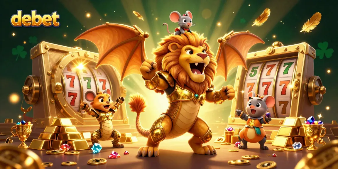 Experience debet betting excitement amidst vibrant 3D treasure-themed casino action.
