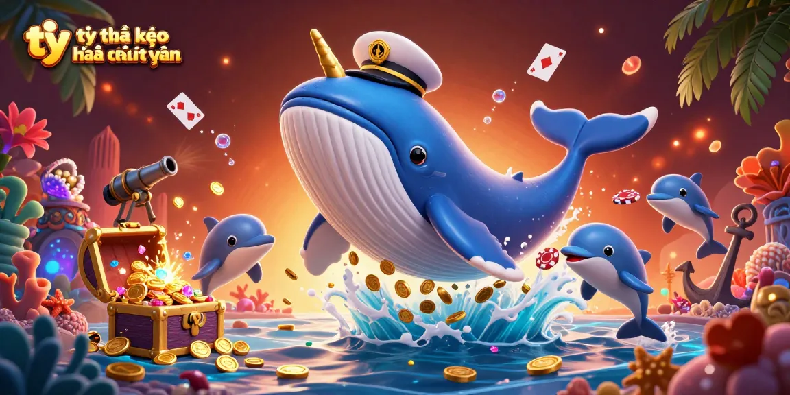 Experience thrilling sports bets with tỷ lệ kèo nhà cái trực tuyến amid vibrant cartoon sea creatures and treasures.