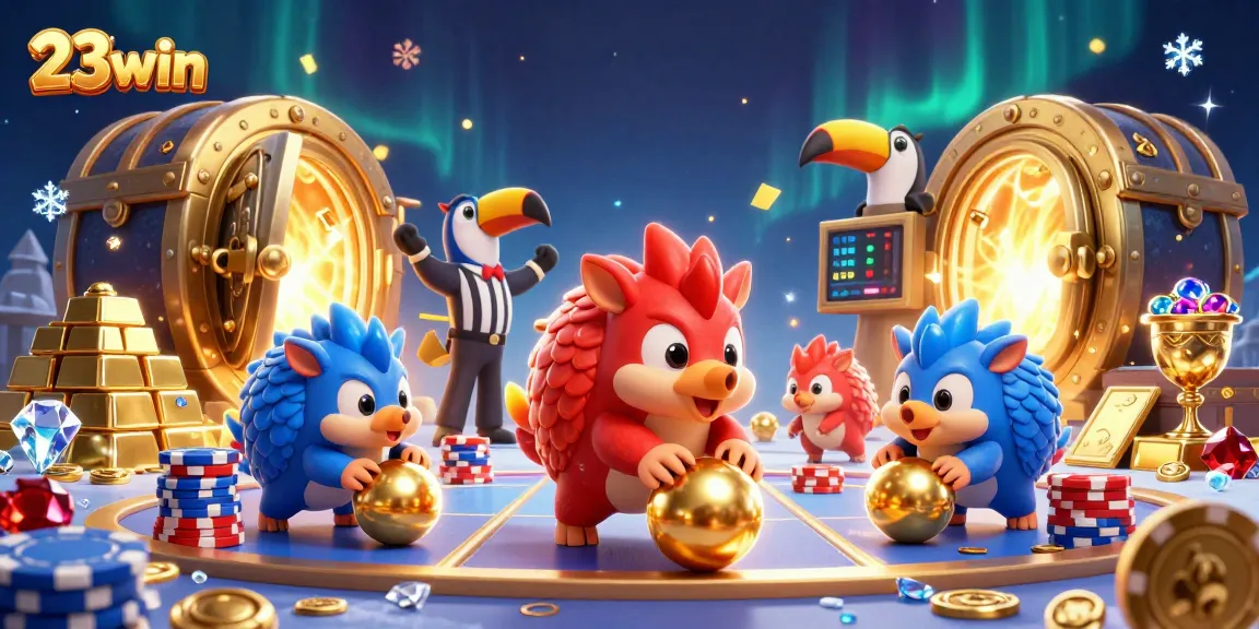 Engage with the thrilling 23win casino experience as rival pangolins bowl through vivid poker chips.